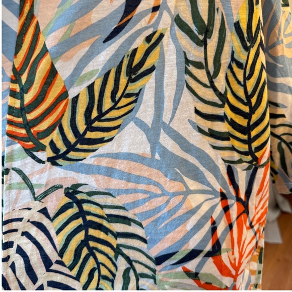 Tahari Palm Leaves 3/4 Sleeve V Neck Blouse  |  Size 1X  |  NWOT - Picture 3 of 6